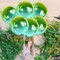 Big Gradient Green Mylar Balloons - 22 Inch, Pack of 6 | 4D Green Foil Balloons | St Patricks Day Balloons